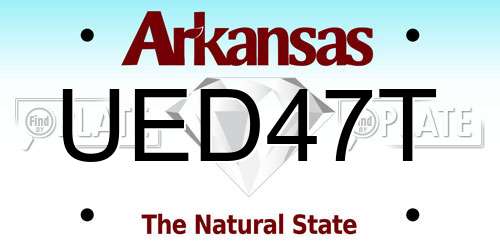 UED47T Arkansas License Plate