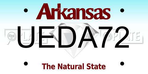 UEDA72 Arkansas License Plate