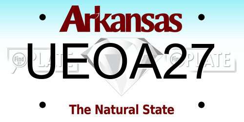 UEOA27 Arkansas License Plate