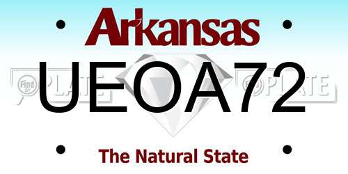 UEOA72 Arkansas License Plate