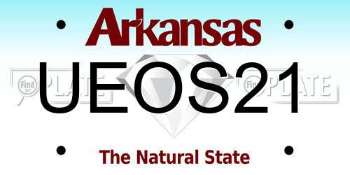 UEOS21 Arkansas License Plate