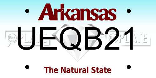 UEQB21 Arkansas License Plate