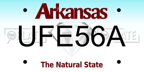 UFE56A Arkansas License Plate