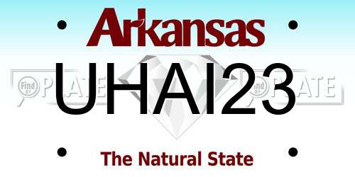 UHAI23 Arkansas License Plate