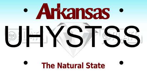 UHYSTSS Arkansas License Plate