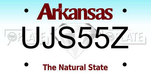 UJS55Z Arkansas License Plate