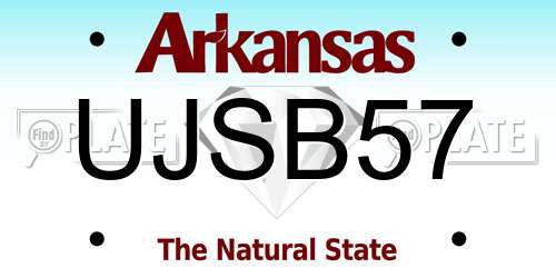 UJSB57 Arkansas License Plate