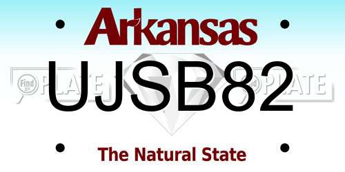UJSB82 Arkansas License Plate