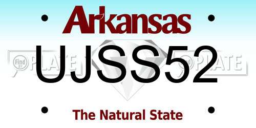 UJSS52 Arkansas License Plate
