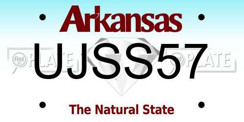 UJSS57 Arkansas License Plate