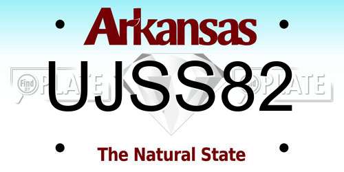 UJSS82 Arkansas License Plate