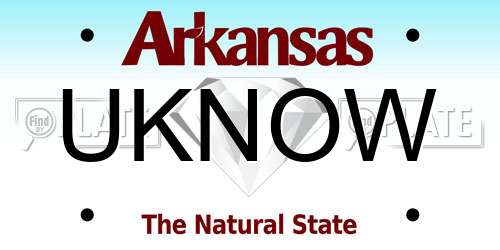 UKNOW Arkansas License Plate