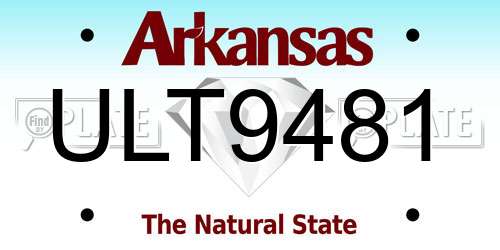 ULT9481 Arkansas License Plate