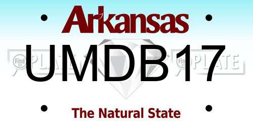 UMDB17 Arkansas License Plate