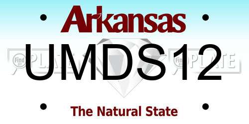 UMDS12 Arkansas License Plate