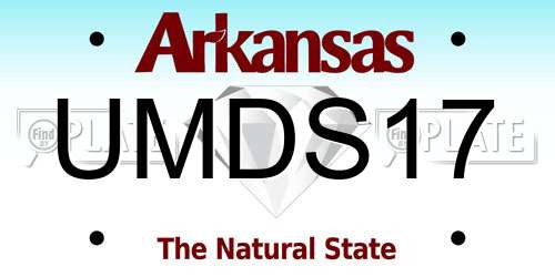 UMDS17 Arkansas License Plate