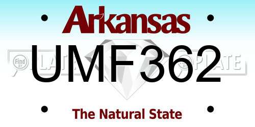 UMF362 Arkansas License Plate