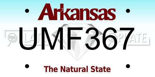 UMF367 Arkansas License Plate