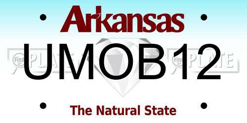 UMOB12 Arkansas License Plate