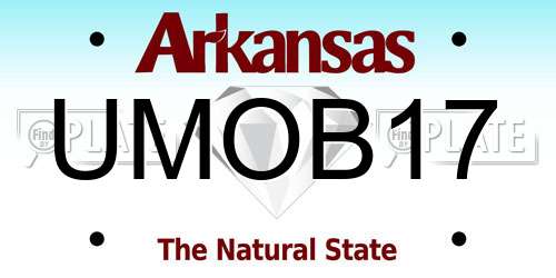 UMOB17 Arkansas License Plate