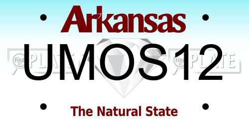 UMOS12 Arkansas License Plate