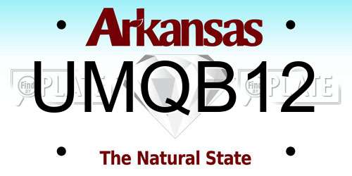UMQB12 Arkansas License Plate