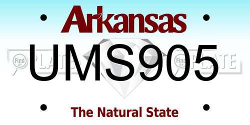 UMS905 Arkansas License Plate