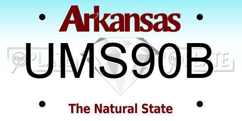 UMS90B Arkansas License Plate