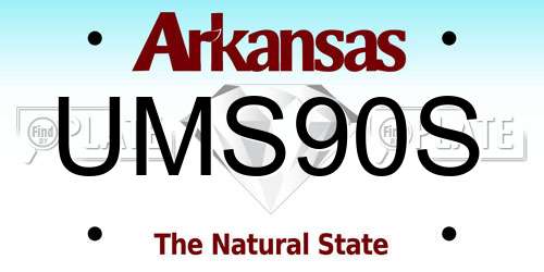 UMS90S Arkansas License Plate