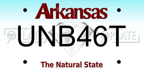 UNB46T Arkansas License Plate