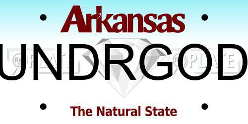 UNDRGOD Arkansas License Plate