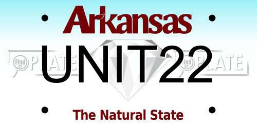 UNIT22 Arkansas License Plate