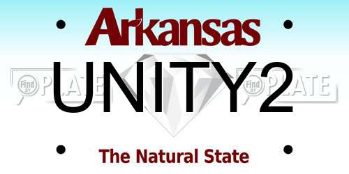 UNITY2 Arkansas License Plate