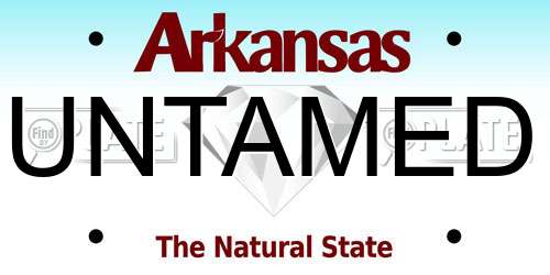 UNTAMED Arkansas License Plate