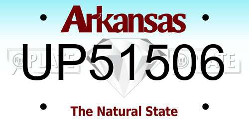 UP51506 Arkansas License Plate