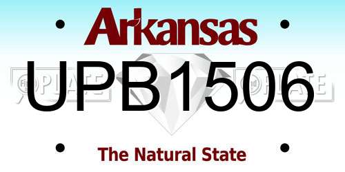 UPB1506 Arkansas License Plate