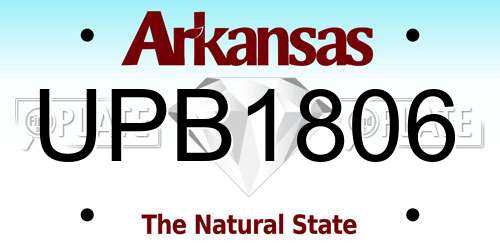 UPB1806 Arkansas License Plate