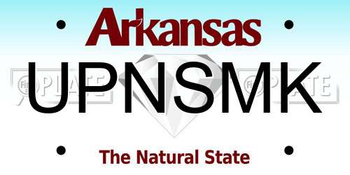 UPNSMK Arkansas License Plate