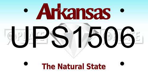 UPS1506 Arkansas License Plate