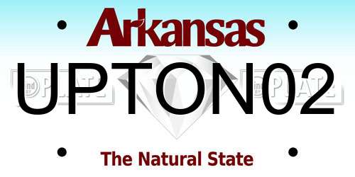 UPTON02 Arkansas License Plate