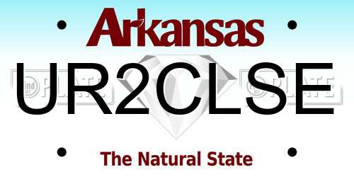 UR2CLSE Arkansas License Plate