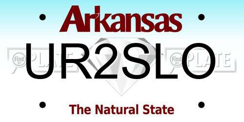 UR2SLO Arkansas License Plate