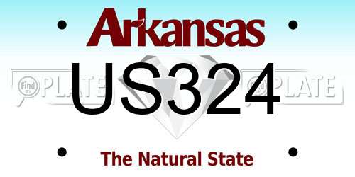 US324 Arkansas License Plate