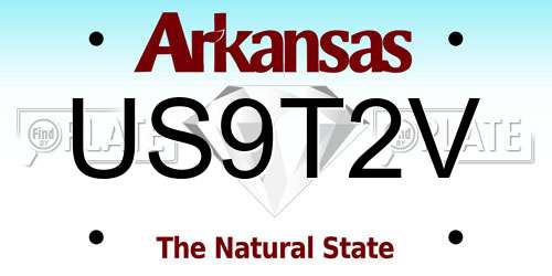 US9T2V Arkansas License Plate
