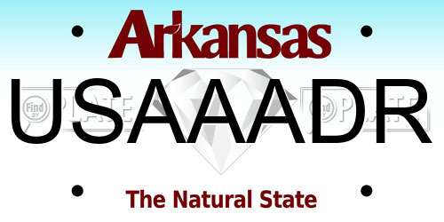 USAAADR Arkansas License Plate