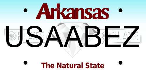 USAABEZ Arkansas License Plate