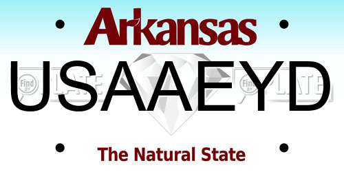 USAAEYD Arkansas License Plate