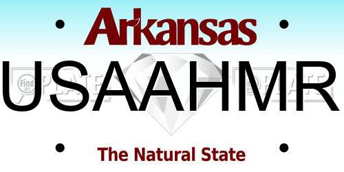USAAHMR Arkansas License Plate