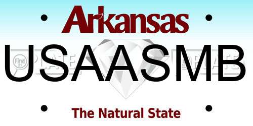 USAASMB Arkansas License Plate