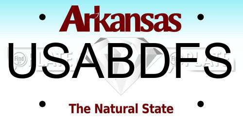USABDFS Arkansas License Plate